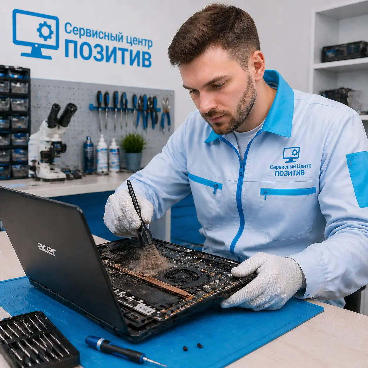Чистка ноутбука Acer от пыли в Нахабино | Замена термопасты