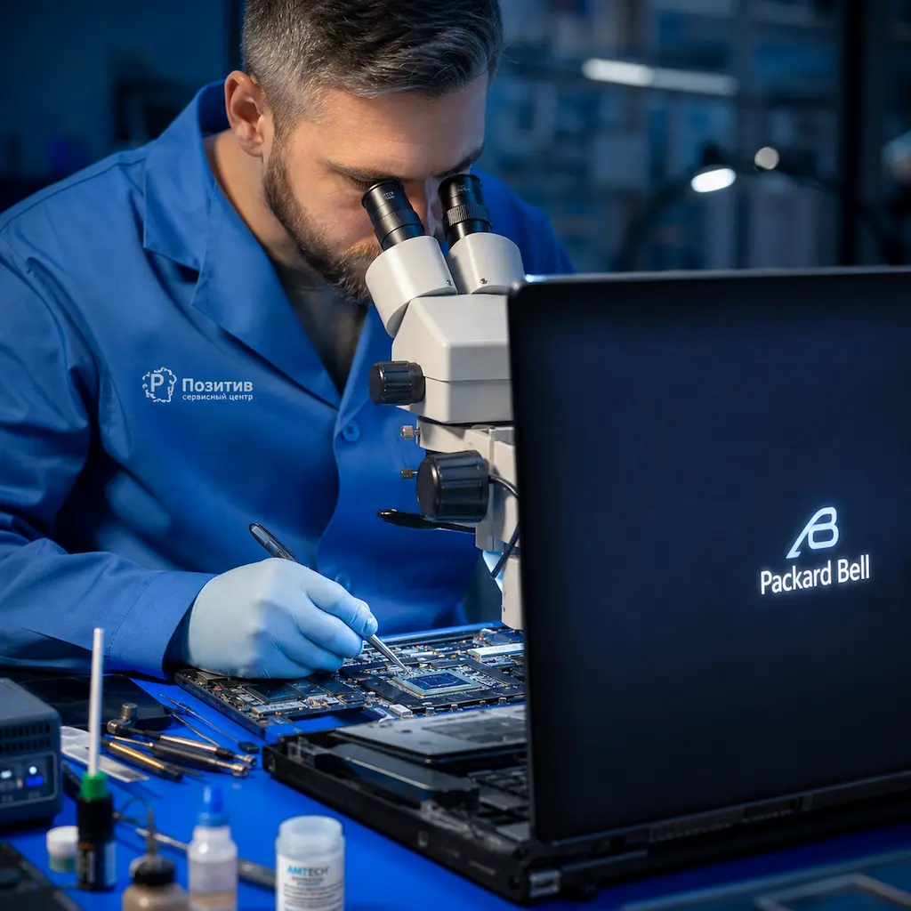 Замена видеокарты ноутбука Packard Bell в Нахабино