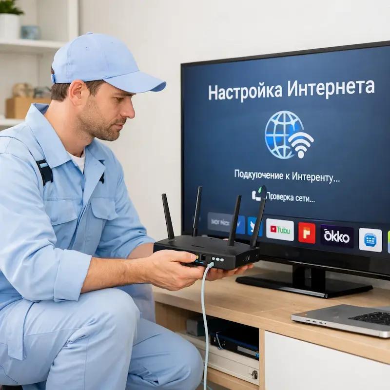 Настройка интернета на телевизоре в Нахабино