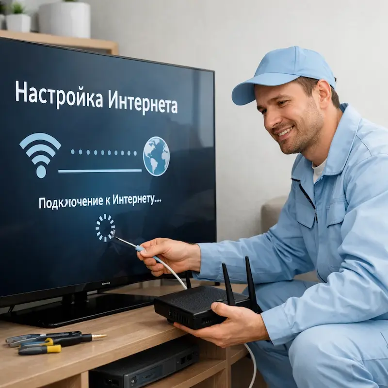 Настройка интернета на ТВ в Нахабино
