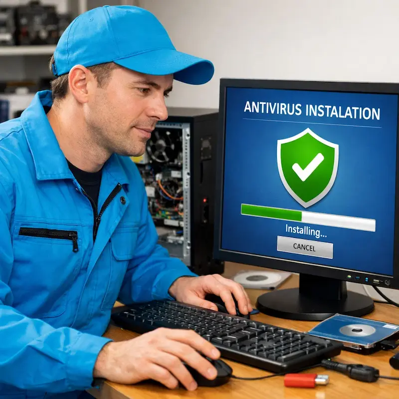 Установка антивируса на ноутбук в Нахабино